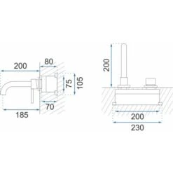 Rubinetto Da Incasso Rea Lungo LONG Chrome + BOX -Stile Bagno 82162012 5