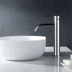 Rubinetto Miscelatore 30cm Lavello Bagno Lavabo Cromato Alto Ottone Cromato -Stile Bagno 82684685 4