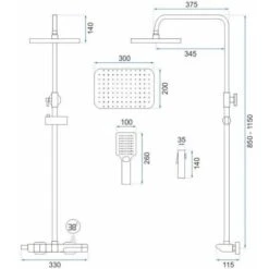 Set Doccia Con Termostato REA ROB Gold Brush -Stile Bagno 82749230 5