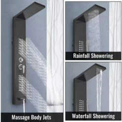 5 In 1 Pannello Doccia Acciaio Inox Antiruggine Idromassaggio Cascata Pro -Stile Bagno 82818368 4