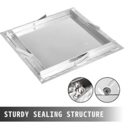 VEVOR Chiusino Da Incasso Pozzetto, 4 Viti, Coperchio In Lamiera Di Acciaio Zincato, 60x60 Cm, Pozzetto Giardino In Lamiera Zincata, Per Apertura Drenaggio Su Nave Stazione Di Pompaggio O Parcheggio -Stile Bagno 82818472 5