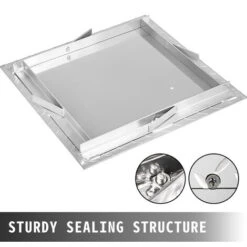 VEVOR Chiusino Da Incasso Pozzetto, 40x40 Cm, Coperchio In Lamiera Di Acciaio Zincato, Pozzetto Giardino In Lamiera Zincata, 2 Viti, Per Apertura Drenaggio Su Nave Stazione Di Pompaggio O Parcheggio -Stile Bagno 82818588 5