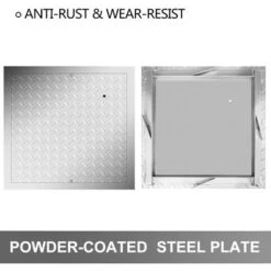 VEVOR Chiusino Da Incasso Pozzetto, Coperchio In Lamiera Di Acciaio Zincato, 50x50 Cm, Pozzetto Giardino In Lamiera Zincata, 2 Viti, Per Apertura Drenaggio Su Nave Stazione Di Pompaggio O Parcheggio -Stile Bagno 82818693 4