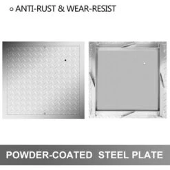 VEVOR Chiusino Da Incasso Pozzetto, 30x30 Cm, Coperchio In Lamiera Di Acciaio Verniciato A Polvere, Pozzetto Giardino In Lamiera, Per Apertura Drenaggio Su Nave Stazione Di Pompaggio O Parcheggio -Stile Bagno 82818708 3