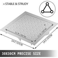 VEVOR Chiusino Da Incasso Pozzetto, 30x30 Cm, Coperchio In Lamiera Di Acciaio Verniciato A Polvere, Pozzetto Giardino In Lamiera, Per Apertura Drenaggio Su Nave Stazione Di Pompaggio O Parcheggio -Stile Bagno 82818708 4