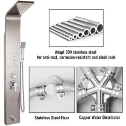 5 In 1 Acciaio Inox Doccia Kit Pannello Idromassaggio Antiruggine Beccuccio -Stile Bagno 82818873 3