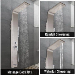 5 In 1 Acciaio Inox Doccia Kit Pannello Idromassaggio Antiruggine Beccuccio -Stile Bagno 82818873 4