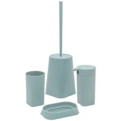Set Completo Accessori Bagno Acquamarina In Abs Tender