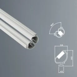 Guarnizione Magnetica Box Doccia In Gomma EC-MAG-3322 Angolo 90° Colore: Bianco