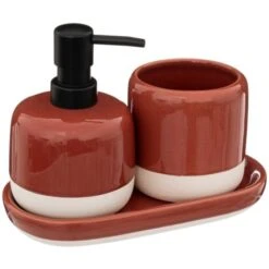 3 Accessori Da Bagno Solar Power Rossi - 5 Five Simply Smart