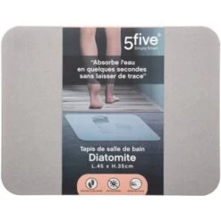 Tappeto In Diatomite 35x45 Cm Grigio - L. 45 Cm X L. 35 Cm - 5 Five Simply Smart -Stile Bagno 83774109 3