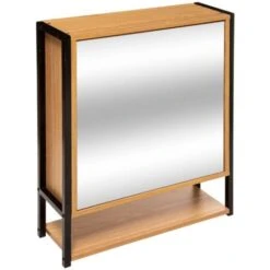 Colonna Tribecart Con Specchio In Legno Naturale - 5 Five Simply Smart