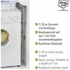 Stendibiancheria Telescopico WENKO -Stile Bagno 8415492 3