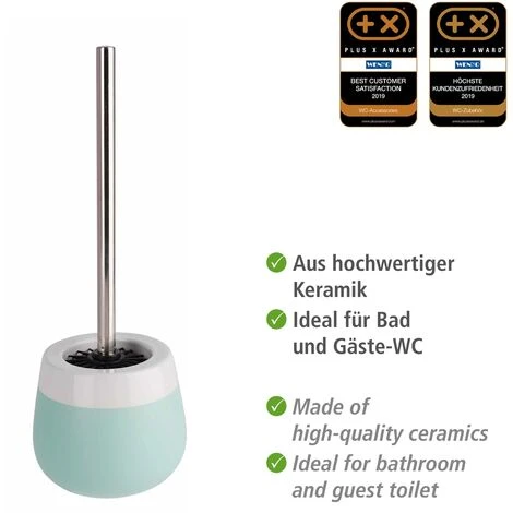 Portarotolo E Portascopino WC Malta Verde Menta/bianco WENKO 5 Portarotolo E Portascopino WC Malta Verde Menta/bianco WENKO - immagine 5