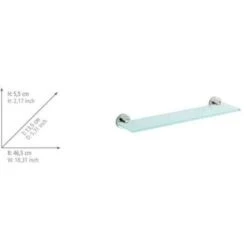 Mensola Vetro Bosio Lucido WENKO -Stile Bagno 8426651 5