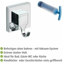 Vacuum-Loc® Gancio Da Parete Quadro WENKO -Stile Bagno 8439950 4