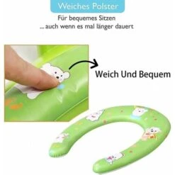 GTA Riduttore WC Per Bambini, Sedile WC Per Bambini E Bambine, Cuscino Sedile WC Con Maniglia E Schienale, Adattatore Per WC Bambini (Viola) -Stile Bagno 85316971 3