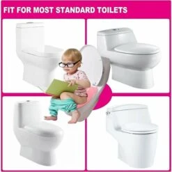 GTA Riduttore Per WC Per Bambini Pieghevole Riduttore Per Sedile Per Bambini Toilette Da Viaggio Pieghevole Sedile Da Viaggio Per Bambini,Rosa -Stile Bagno 85317525 4