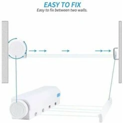 Stendibiancheria Retrattile Automatico A Quattro/cinque Fili (quattro Linee). -Stile Bagno 85320798 5