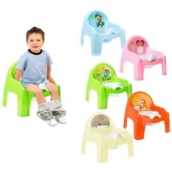 091103 Vasino Per Bambini Sedia Con Vasino In Plastica 4 Colori Baby Potty Colore: Bianco