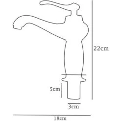Rubinetto Lavabo Bagno Oro Antico Lucido Miscelatore Acqua Monocomando 1712 -Stile Bagno 85755478 4