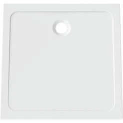 Vassoio Per Doccia Minerale Modellata Bianca 90x90x3cm. Non -Slip