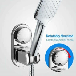 Soffioni Doccia Fissi Supporto Per Doccia Ventosa Grande Adsorbibilità, Angolo Regolabile In 5 Modalità, Supporto Per Doccetta A Parete -Stile Bagno 85904673 5