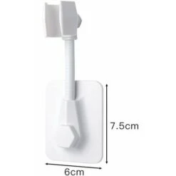 Supporto Per Doccia A Mano Supporto Per Doccia A Parete Regolabile Supporto Per Doccia Supporto A Parete Adesivo In Plastica ABS Senza Supporto Per Trapano Bianco-- -Stile Bagno 85905224 4