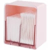 Scatola Per Tamponi Di Cotone, BR-Life 2 Sezioni Con Coperchio Contenitore Per Tamponi Di Cotone Tamponi Di Cotone, Per Bancone Da Toeletta Per Il Bagno Home Office Desktop Storage (rosa)