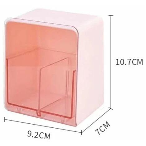 Scatola Per Tamponi Di Cotone, BR-Life 2 Sezioni Con Coperchio Contenitore Per Tamponi Di Cotone Tamponi Di Cotone, Per Bancone Da Toeletta Per Il Bagno Home Office Desktop Storage (rosa) 2 Scatola Per Tamponi Di Cotone, BR-Life 2 Sezioni Con Coperchio Contenitore Per Tamponi Di Cotone Tamponi Di Cotone, Per Bancone Da Toeletta Per Il Bagno Home Office Desktop Storage (rosa) - immagine 2