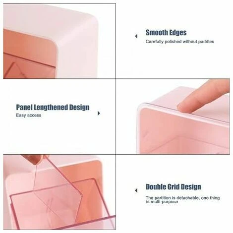 Scatola Per Tamponi Di Cotone, BR-Life 2 Sezioni Con Coperchio Contenitore Per Tamponi Di Cotone Tamponi Di Cotone, Per Bancone Da Toeletta Per Il Bagno Home Office Desktop Storage (rosa) 3 Scatola Per Tamponi Di Cotone, BR-Life 2 Sezioni Con Coperchio Contenitore Per Tamponi Di Cotone Tamponi Di Cotone, Per Bancone Da Toeletta Per Il Bagno Home Office Desktop Storage (rosa) - immagine 3