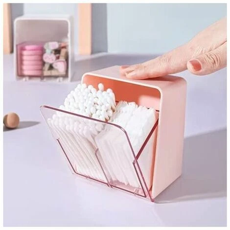 Scatola Per Tamponi Di Cotone, BR-Life 2 Sezioni Con Coperchio Contenitore Per Tamponi Di Cotone Tamponi Di Cotone, Per Bancone Da Toeletta Per Il Bagno Home Office Desktop Storage (rosa) 4 Scatola Per Tamponi Di Cotone, BR-Life 2 Sezioni Con Coperchio Contenitore Per Tamponi Di Cotone Tamponi Di Cotone, Per Bancone Da Toeletta Per Il Bagno Home Office Desktop Storage (rosa) - immagine 4
