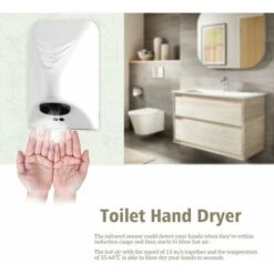 Asciugamani Elettrico Da 600 W, Centro Commerciale Asciugamani Elettrico Pubblico Sensore A Infrarossi Automatico Hotel Asciugamani Ad Induzione Ad Alta Velocità Uso Domestico Commerciale (Utilizzare -Stile Bagno 86183064 3