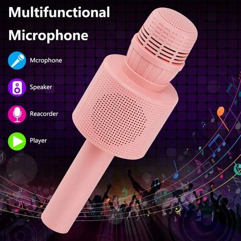 Giocattoli Karaoke Con Microfono Wireless Per Bambini O Neonati, Altoparlante Bluetooth Portatile (bianco) 2 Giocattoli Karaoke Con Microfono Wireless Per Bambini O Neonati, Altoparlante Bluetooth Portatile (bianco) - immagine 2