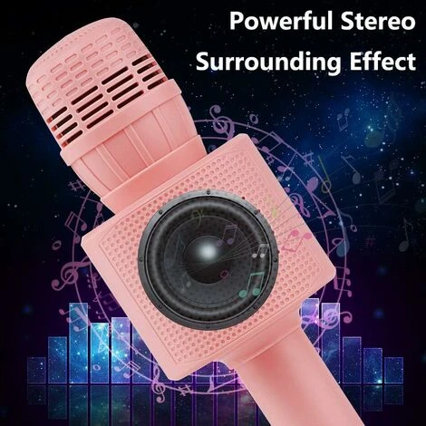 Giocattoli Karaoke Con Microfono Wireless Per Bambini O Neonati, Altoparlante Bluetooth Portatile (bianco) 3 Giocattoli Karaoke Con Microfono Wireless Per Bambini O Neonati, Altoparlante Bluetooth Portatile (bianco) - immagine 3