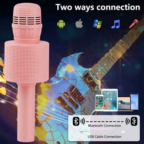 Giocattoli Karaoke Con Microfono Wireless Per Bambini O Neonati, Altoparlante Bluetooth Portatile (bianco) 4 Giocattoli Karaoke Con Microfono Wireless Per Bambini O Neonati, Altoparlante Bluetooth Portatile (bianco) - immagine 4