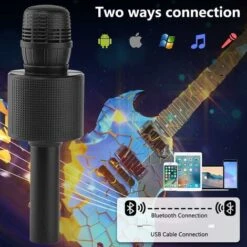 Giocattoli Karaoke Con Microfono Wireless Per Bambini O Neonati, Altoparlante Bluetooth Portatile (nero) -Stile Bagno 86524617 4