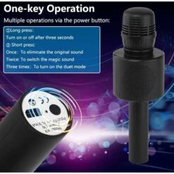 Giocattoli Karaoke Con Microfono Wireless Per Bambini O Neonati, Altoparlante Bluetooth Portatile (nero) -Stile Bagno 86524617 5