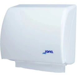 Jofel AH45000 Linea Dispenser Asciugamani Di Mani, Zig-Zag O Di Carta A Modulo Continuo, Bianco
