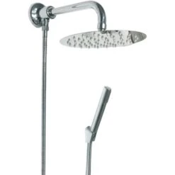 Kit Set Doccia Con Deviatore A Pressione E Braccio Cm 25