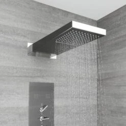 Pannello Doccia In Idromassaggio Termostatico Integrato Con Soffione A Cascata E Pioggia -Stile Bagno 870682 3