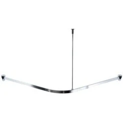 Binario Angolare Tenda Doccia Universale Ganci Cromati 52500 RIDDER