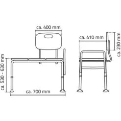 Panca Di Trasferimento Per Vasca Bianca 150 Kg A0120101 RIDDER -Stile Bagno 8754213 3