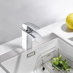 HENGMEI Rubinetto Bagno Lavabo Miscelatore Monocomando Ottone Cromo Per Cucina Lavabo Bagno Rubinetto Lavandino, Modello C -Stile Bagno 88136298 4