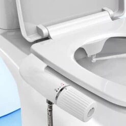 Attacco Per Bidet Per WC Non Elettrico Attacco Per Bidet Accessori Per Bidet Con Doppi Ugelli Inserto Per Bidet Per WC, Bianco (tipo B) HENGMEI -Stile Bagno 88136415 4