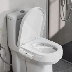 Attacco Per Bidet Per WC Non Elettrico Attacco Per Bidet Accessori Per Bidet Con Doppi Ugelli Inserto Per Bidet Per WC, Bianco (tipo B) HENGMEI -Stile Bagno 88136415 5