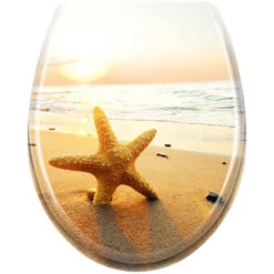 Sedili WC Per Adulti Coperchio Per Wc Con Chiusura Morbida Sedile Per Wc Sedile Per Wc Sedile Per Wc Sedile Per Wc In Plastica Dura, 45 X 38cm, Stella Marina HENGMEI