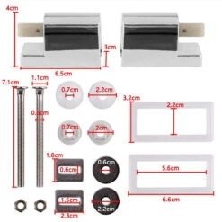 Sedili WC Per Adulti Sedile WC Chiusura Ammortizzata Tavoletta Per WC Con Cerniere (blu) HENGMEI -Stile Bagno 88136491 3