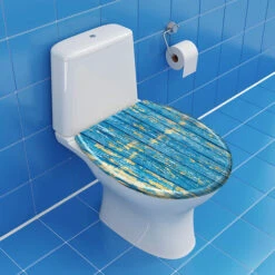 Sedili WC Per Adulti Sedile WC Chiusura Ammortizzata Tavoletta Per WC Con Cerniere (blu) HENGMEI -Stile Bagno 88136491 4