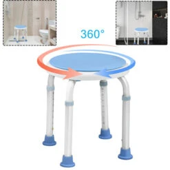 Sedile Per Doccia Sgabello Da Doccia Girevole A 360° Sedia Da Doccia Sgabello Da Bagno Altezza Regolabile Sgabello Da Bagno Supporto HENGMEI